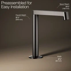 Bathroom sink faucet spout with Row design, 1.2 gpm