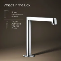 Bathroom sink faucet spout with Row design, 1.2 gpm