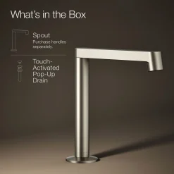 Bathroom sink faucet spout with Row design, 1.2 gpm
