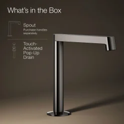 Bathroom sink faucet spout with Row design, 1.2 gpm