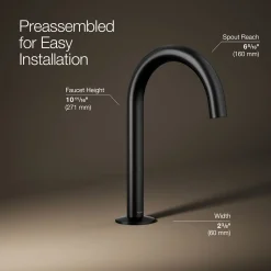 Bathroom sink faucet spout with Tube design, 1.2 gpm
