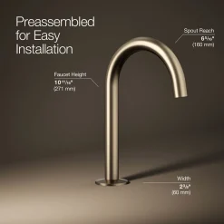 Bathroom sink faucet spout with Tube design, 1.2 gpm