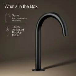 Bathroom sink faucet spout with Tube design, 1.2 gpm