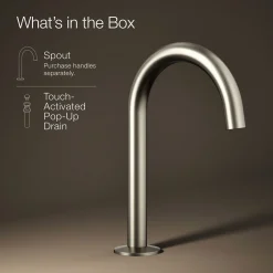 Bathroom sink faucet spout with Tube design, 1.2 gpm