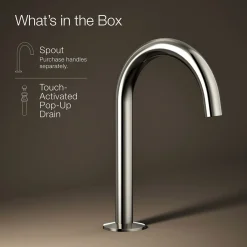 Bathroom sink faucet spout with Tube design, 1.2 gpm