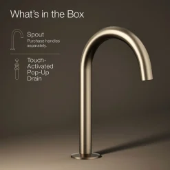 Bathroom sink faucet spout with Tube design, 1.2 gpm