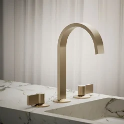 Bathroom sink faucet spout with Ribbon design, 1.2 gpm