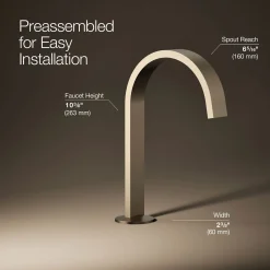 Bathroom sink faucet spout with Ribbon design, 1.2 gpm