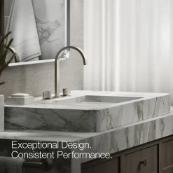 Bathroom sink faucet spout with Ribbon design, 1.2 gpm