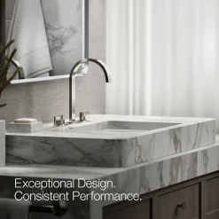 Bathroom sink faucet spout with Ribbon design, 1.2 gpm