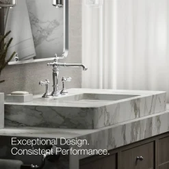 Bathroom sink faucet spout with Column design, 1.2 gpm