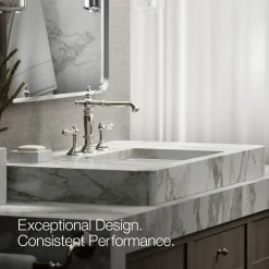 Bathroom sink faucet spout with Column design, 1.2 gpm