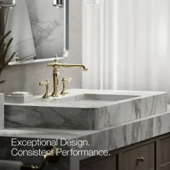 Bathroom sink faucet spout with Column design, 1.2 gpm