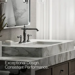 Bathroom sink faucet spout with Column design, 1.2 gpm