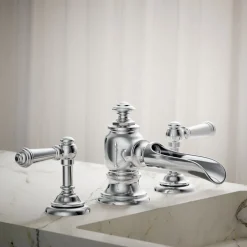 Bathroom sink faucet spout with Flume design, 1.2 gpm