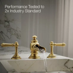 Bathroom sink faucet spout with Flume design, 1.2 gpm
