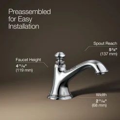 Bathroom sink faucet spout with Bell design, 1.2 gpm