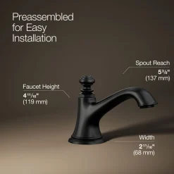 Bathroom sink faucet spout with Bell design, 1.2 gpm