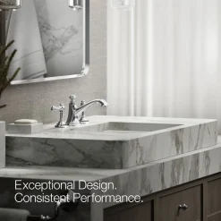 Bathroom sink faucet spout with Bell design, 1.2 gpm