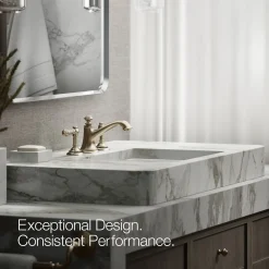 Bathroom sink faucet spout with Bell design, 1.2 gpm