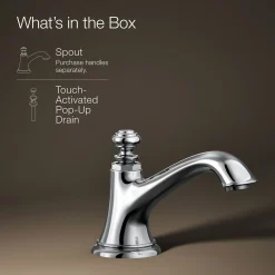 Bathroom sink faucet spout with Bell design, 1.2 gpm