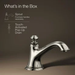 Bathroom sink faucet spout with Bell design, 1.2 gpm