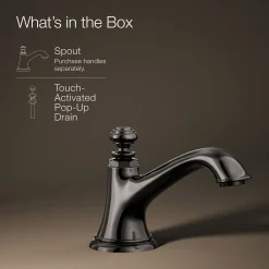 Bathroom sink faucet spout with Bell design, 1.2 gpm