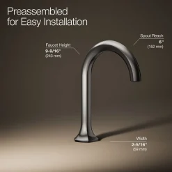 Bathroom sink faucet spout with Cane design, 1.2 gpm