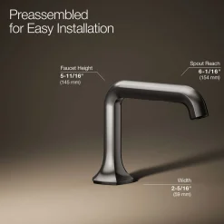 Bathroom sink faucet spout with Straight design, 1.2 gpm