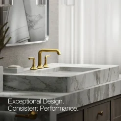 Bathroom sink faucet spout with Straight design, 1.2 gpm