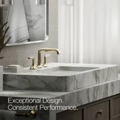 Bathroom sink faucet spout with Straight design, 1.2 gpm