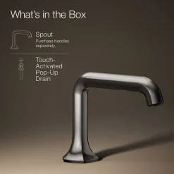 Bathroom sink faucet spout with Straight design, 1.2 gpm