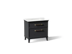 36" bathroom vanity cabinet with sink and quartz top