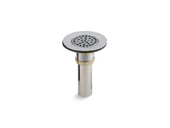 Brass sink drain and strainer with tailpiece for 3-1/2" to 4" outlet