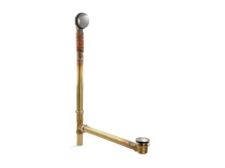 Brass toe tap bath drain