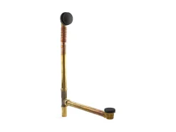 Brass toe tap bath drain