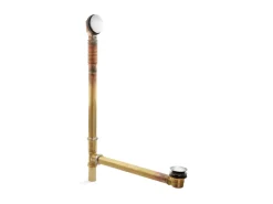 Brass toe tap bath drain