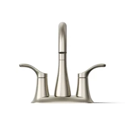 Centerset bathroom sink faucet, 0.5 gpm