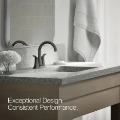 Centerset bathroom sink faucet, 1.2 gpm