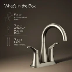 Centerset bathroom sink faucet, 1.2 gpm