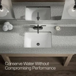 Centerset bathroom sink faucet, 0.5 gpm