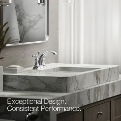 Centerset bathroom sink faucet, 1.2 gpm