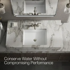 Centerset bathroom sink faucet, 1.2 gpm