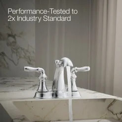 Centerset bathroom sink faucet, 1.2 gpm