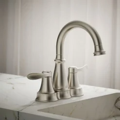 Centerset bathroom sink faucet, 1.2 gpm