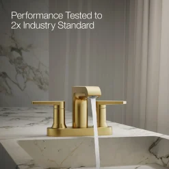 Centerset bathroom sink faucet, 1.2 gpm