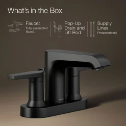 Centerset bathroom sink faucet, 1.2 gpm