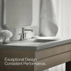 Centerset bathroom sink faucet, 1.2 gpm