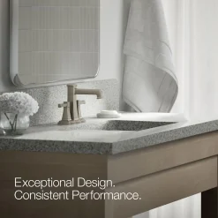 Centerset bathroom sink faucet, 1.2 gpm