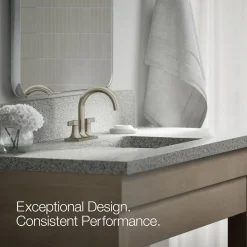 Centerset bathroom sink faucet, 1.2 gpm